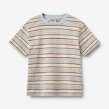 Wheat Main T-skjorte S/S Fabian T-Shirt 9877 multi blue stripe