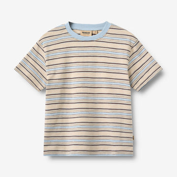 Wheat Main T-skjorte S/S Fabian T-Shirt 9877 multi blue stripe