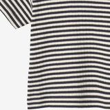 Wheat Main T-skjorte S/S Fabian T-Shirt 9432 navy rib stripe
