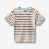 Wheat Main T-skjorte S/S Fabian T-Shirt 9877 multi blue stripe
