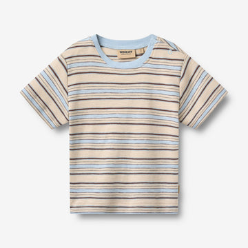 Wheat Main T-skjorte S/S Fabian T-Shirt 9877 multi blue stripe