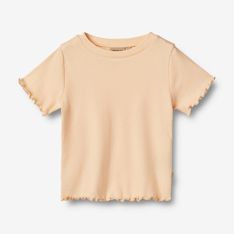 Wheat Main T-skjorte S/S Irene Jersey Tops and T-Shirts 1251 Pale Peach