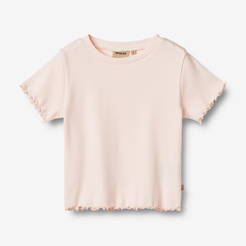 Wheat Main T-skjorte S/S Irene Jersey Tops and T-Shirts 2596 soft rose 