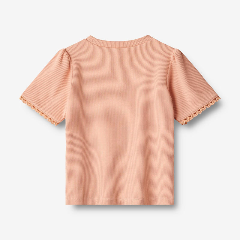 Wheat Main  T-skjorte S/S Iris Jersey Tops and T-Shirts 2563 soft coral