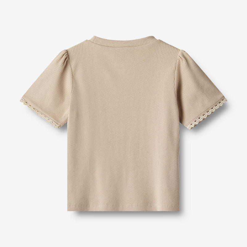 Wheat Main  T-skjorte S/S Iris Jersey Tops and T-Shirts 3162 feather gray