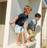 Wheat Main  T-skjorte S/S Kristian Jersey Tops and T-Shirts 1042 blue waves