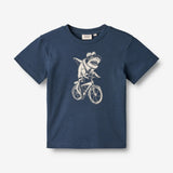 Wheat Main  T-skjorte S/S Kristian Jersey Tops and T-Shirts 1042 blue waves