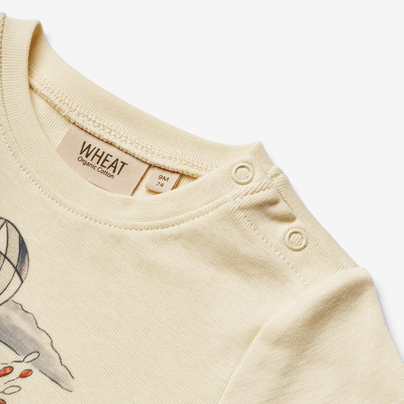 Wheat Main  T-skjorte S/S Tobias Jersey Tops and T-Shirts 1477 shell