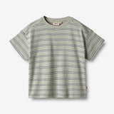 Wheat Main  T-skjorte S/S Tommy Jersey Tops and T-Shirts 1476 sea mist stripe