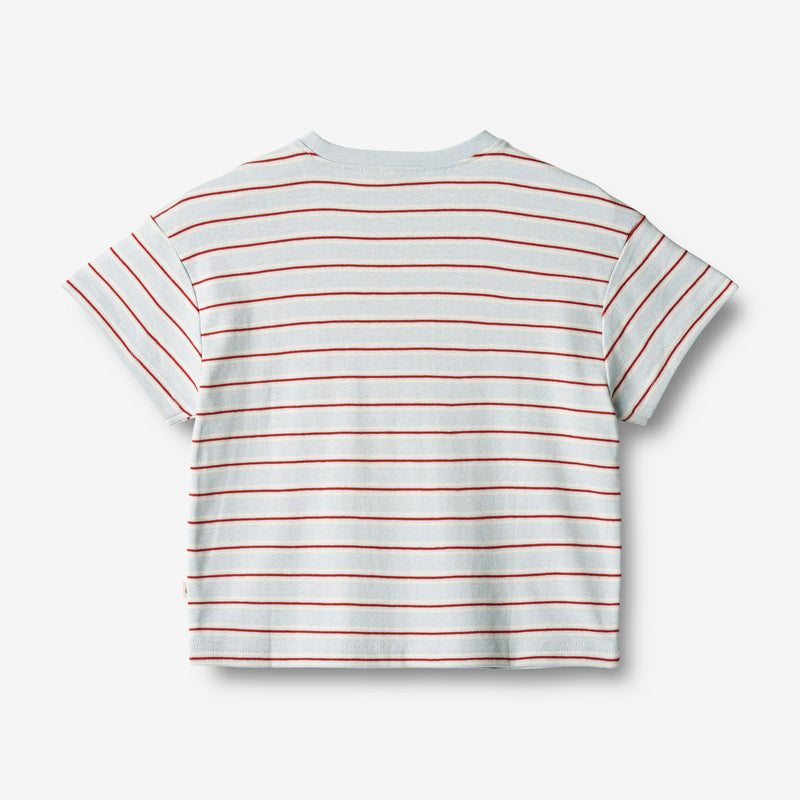 Wheat Main  T-skjorte S/S Tommy Jersey Tops and T-Shirts 4031 light blue stripe