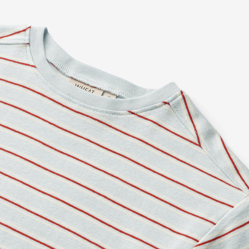 Wheat Main  T-skjorte S/S Tommy Jersey Tops and T-Shirts 4031 light blue stripe