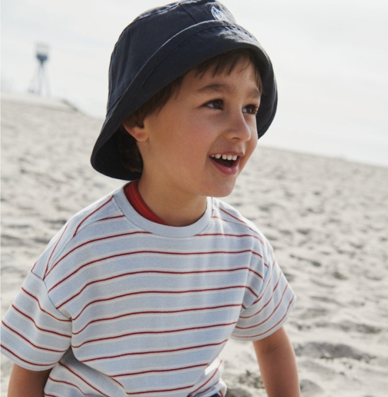 Wheat Main  T-skjorte S/S Tommy Jersey Tops and T-Shirts 4031 light blue stripe