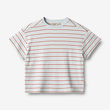 Wheat Main  T-skjorte S/S Tommy Jersey Tops and T-Shirts 4031 light blue stripe
