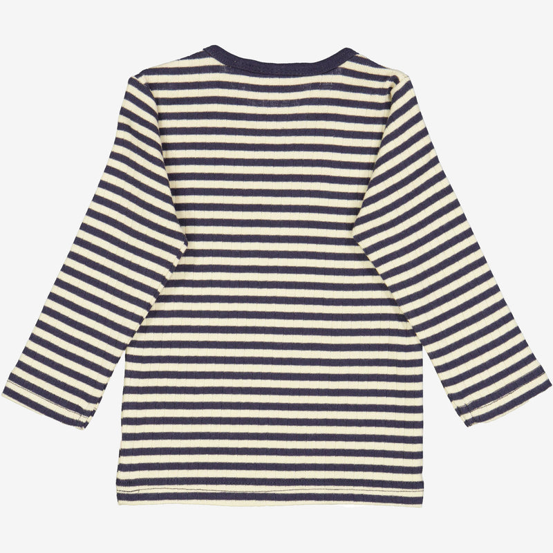 Wheat Main  T-skjorte Striper LS | Baby Jersey Tops and T-Shirts 1387 midnight stripe