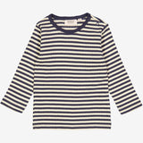 Wheat Main  T-skjorte Striper LS | Baby Jersey Tops and T-Shirts 1387 midnight stripe
