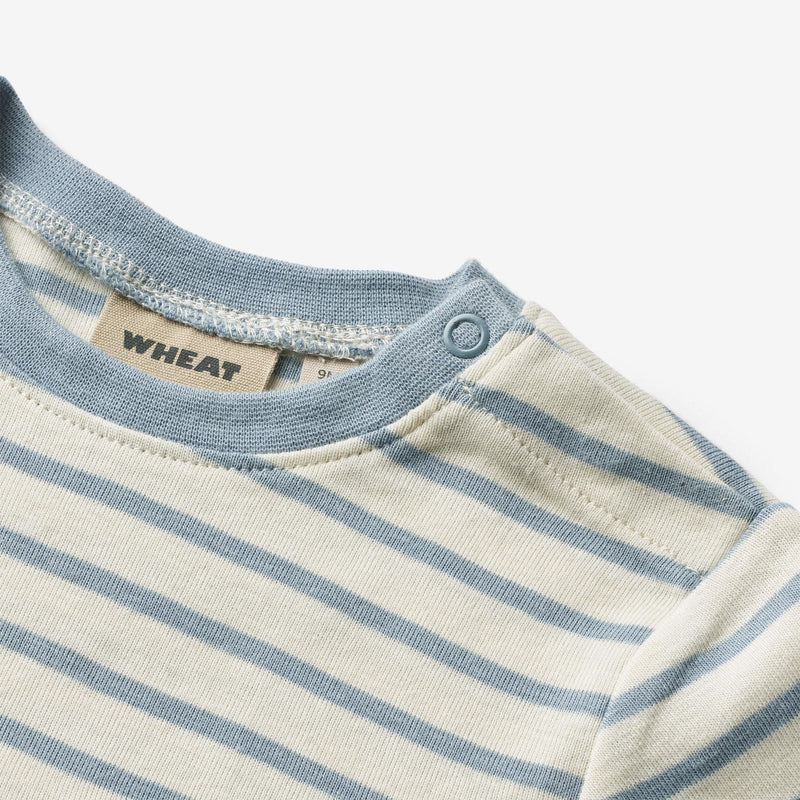 Wheat Main T-skjorte Tobias | Baby Jersey Tops and T-Shirts 1479 shell stripe