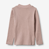 Wheat Wool T-skjorte Ull Ruffle LS Jersey Tops and T-Shirts 2086 dark powder 