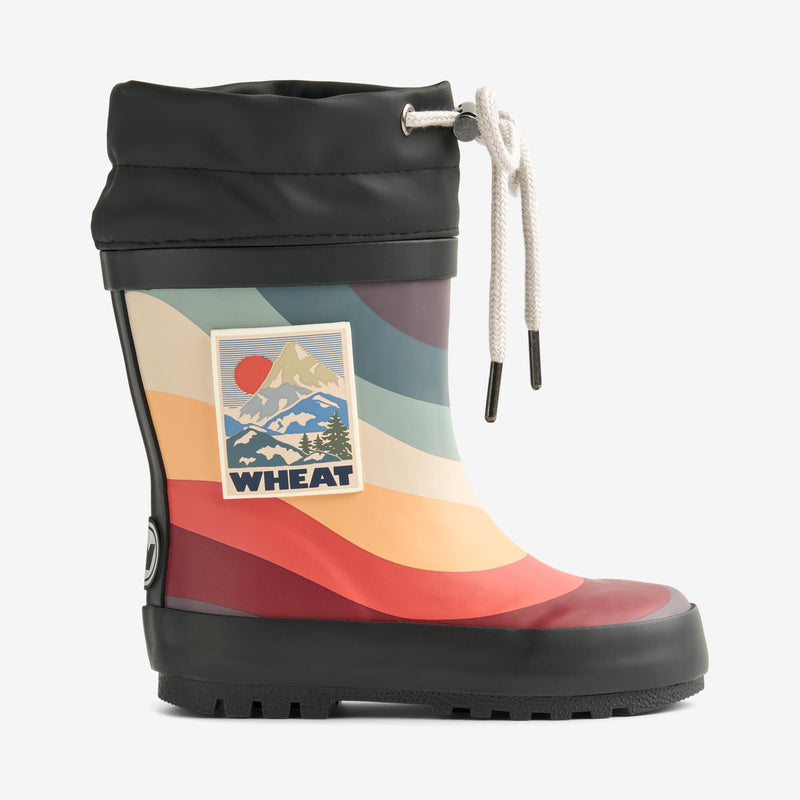 Wheat Footwear Termo Gummistøvel Rubber Boot 1236 rainbow waves