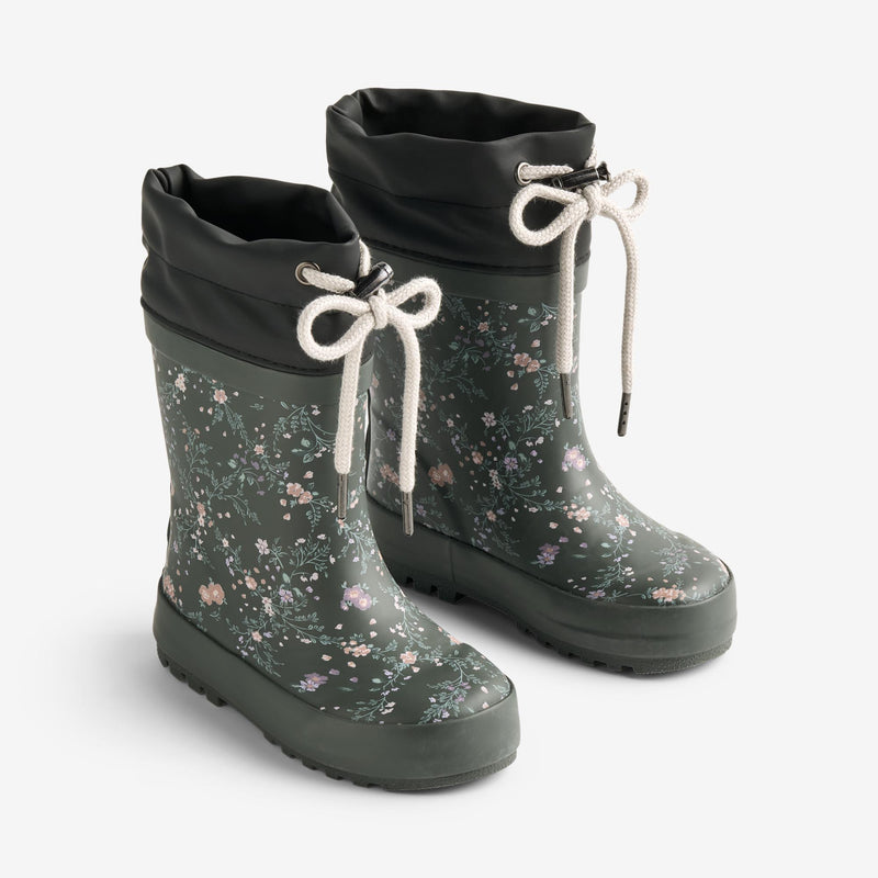 Wheat Footwear Termo Gummistøvel Rubber Boot 9533 forest lake checked flowers