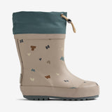 Wheat Footwear Termo Gummistøvel Rubber Boot 9780 grey moon letters