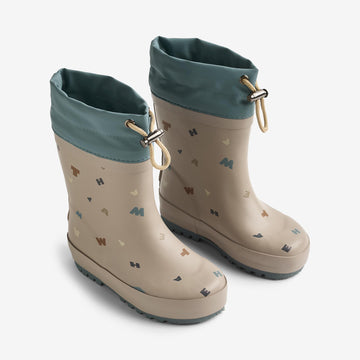 Wheat Footwear Termo Gummistøvel Rubber Boot 9780 grey moon letters