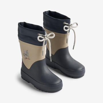 Wheat Footwear Termo Gummistøvel Rubber Boot 1159 navy dino