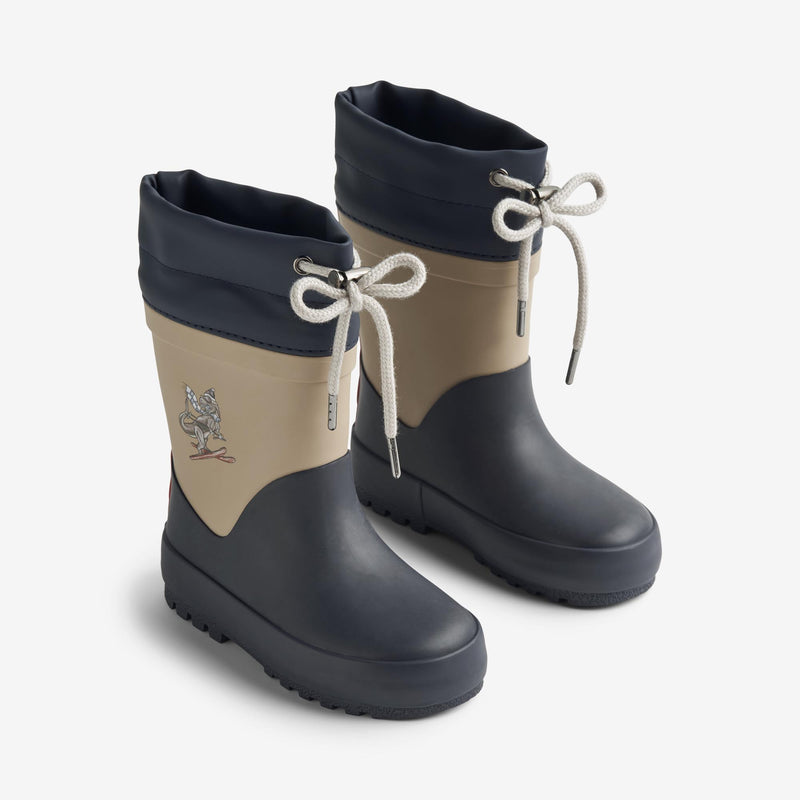 Wheat Footwear Termo Gummistøvel Rubber Boots 1159 navy dino