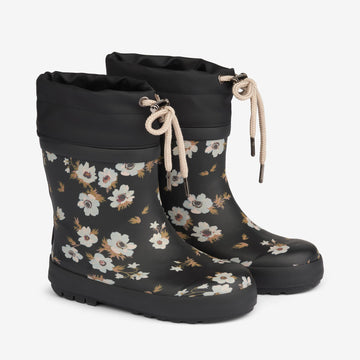 Wheat Footwear Termo Gummistøvel Print Rubber Boots 0035 black flowers