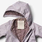 Wheat Outerwear Termo Regndress Aiko | Baby Rainwear 1347 lavender flowers