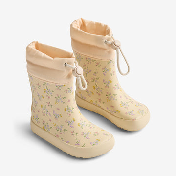 Wheat Footwear Termo gummi barbeint Zerro Rubber Boot 9632 barely apricot flowers