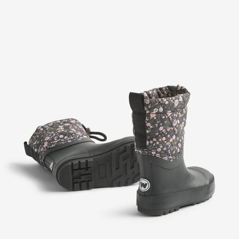 Wheat Footwear Termo snøstøvel Drizzle Rubber Boot 9528 black sea open flowers