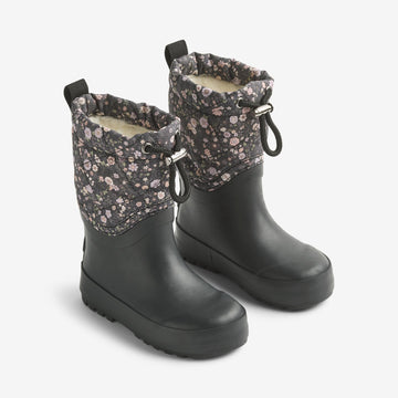 Wheat Footwear Termo snøstøvel Drizzle Rubber Boot 9528 black sea open flowers