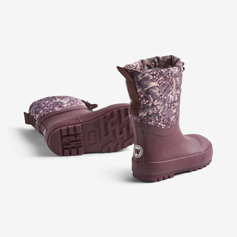 Wheat Footwear Termo snøstøvel Drizzle Rubber Boots 1177 purple tulips