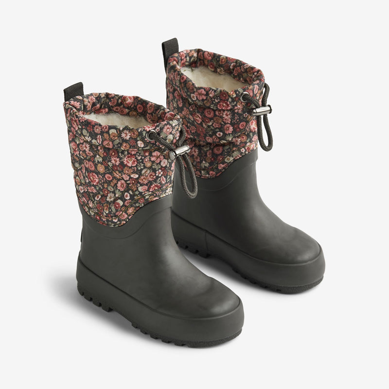 Wheat Footwear Termo snøstøvel Drizzle Rubber Boots 1186 raven wild flowers