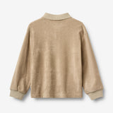 Wheat Main Terry Poloskjorte L/S Theodor Sweatshirt 9608 sand stone
