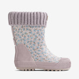 Wheat Footwear Thermo Gummistøvel Wader Rubber Boot 9735 lilac blue flowers