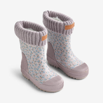 Wheat Footwear Thermo Gummistøvel Wader Rubber Boot 9735 lilac blue flowers