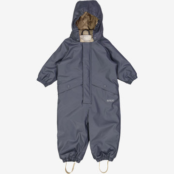 Wheat Outerwear Thermo Regndress Aiko | Baby Rainwear 1292 greyblue