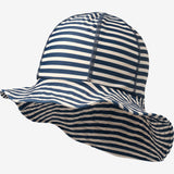 Wheat Main  UV Solhatt Swimwear 1325 indigo stripe