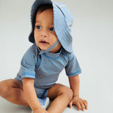 Wheat Main UV Solhatt Bora Accessory 9580 blue swim stripe