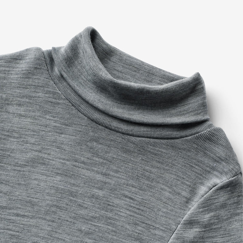 Wheat Wool Ull Rullekrave Aksel Jersey Tops and T-Shirts 0224 melange grey