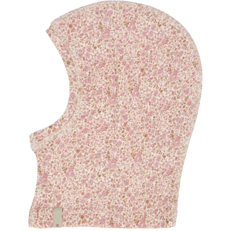 Wheat Wool Ull Balaclava Acc 9056 ivory flowers