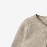 Wheat Wool Ull Fleece Cardigan Kari Sweatshirt 3204 khaki melange
