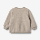 Wheat Wool Ull Fleece Cardigan Kari Sweatshirt 3204 khaki melange