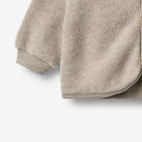 Wheat Wool Ull Fleece Cardigan Kari Sweatshirt 3204 khaki melange