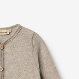 Wheat Wool Ull Fleece Cardigan Kari Sweatshirt 3204 khaki melange