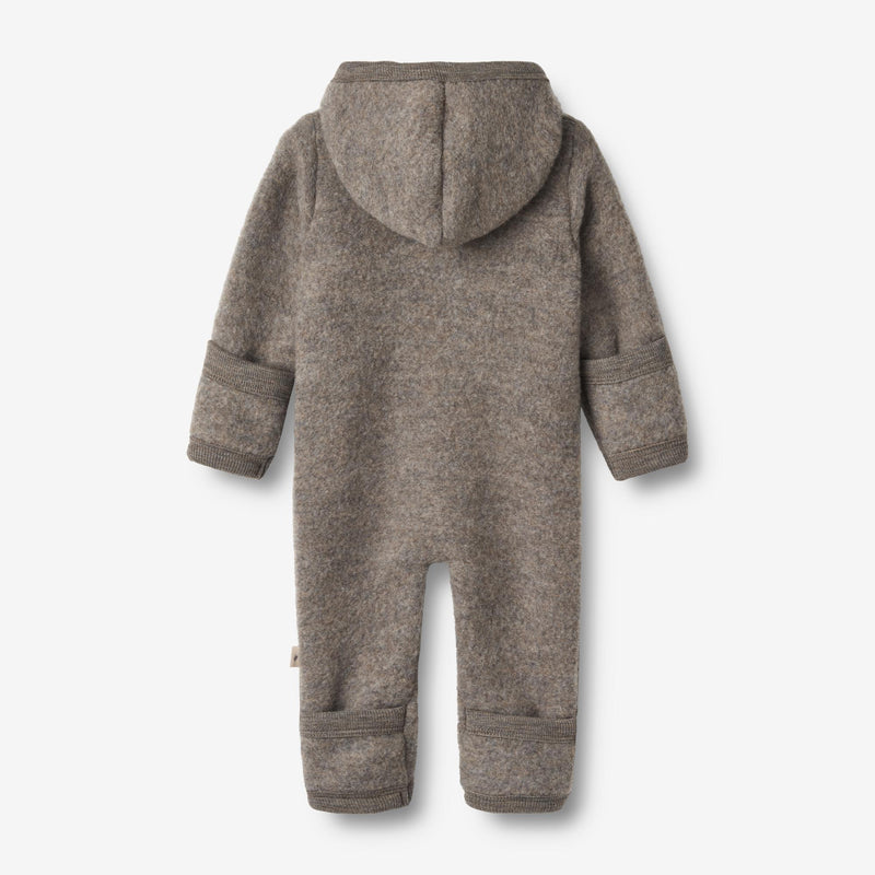 Wheat Wool Ull Fleece kjøredress Ata Jumpsuits 3015 brown melange