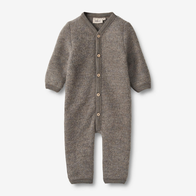 Wheat Wool Ull Fleece kjøredress Levi Jumpsuits 3015 brown melange