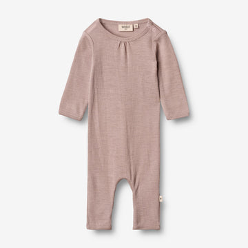 Wheat Wool  Ull Jumpsuit Gatherings | Baby Jumpsuits 2086 dark powder 