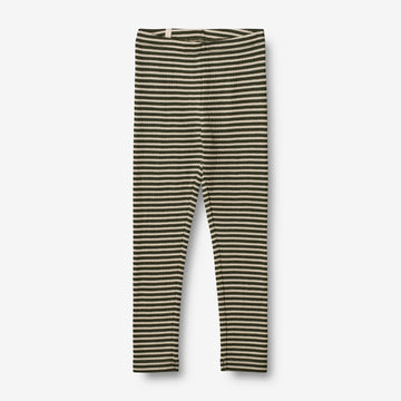 Wheat Wool  Ull Leggings Leggings 4142 green stripe
